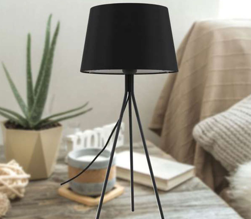 Charcoal grey store bedside lamps